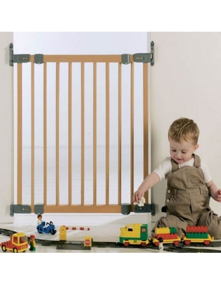 Barrera de Seguridad Infantil Flexi Haya – Madera Natural y Ajustable