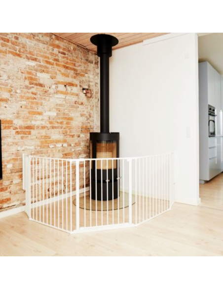 Barrera de Seguridad Bebé Modular | Protección Escaleras y Chimeneas