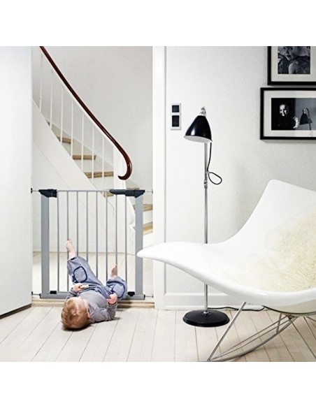 Barrera de Seguridad Premier BabyDan Plata - Protección para tu Bebé