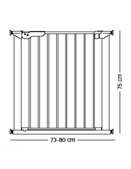 Barrera de Seguridad Infantil Negra – Ajustable hasta 119,3 cm