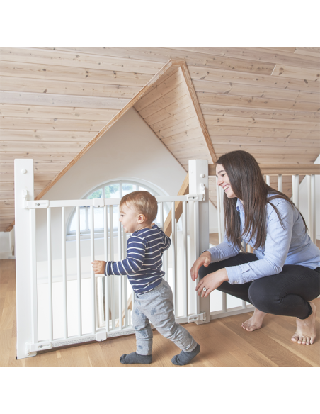 Barrera de Seguridad Infantil ELIN Madera Blanca - Protección Infantil