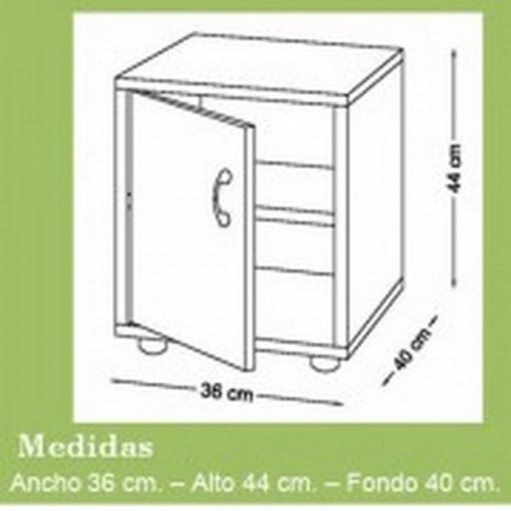 segurbaby.mueble escolar superbajo armario y 2 estantes