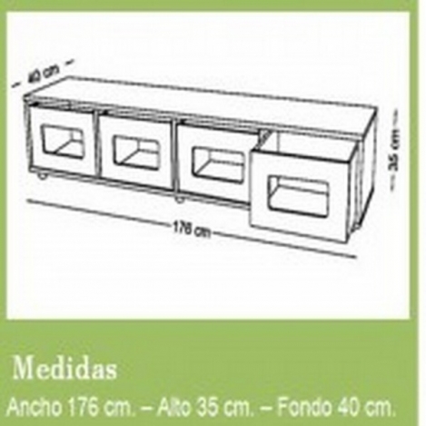 segurbaby.cajonera escolar 4 cajones frente metacrilato