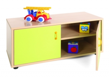 Mueble escolar superbajo armario y 2 estantes Mobeduc