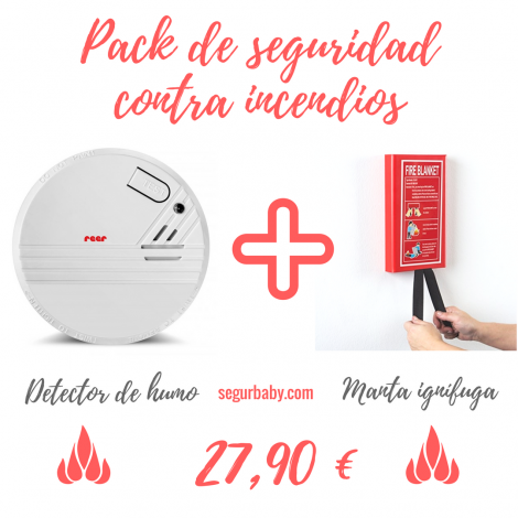 segurbaby.com, kit de seguridad contra incendios en el hogar, detector de humo, sistemas contra incendios, alarma de incendios, sensor de humo,  manta ignífuga, seguridad infantil cocina, prevención de incendios,