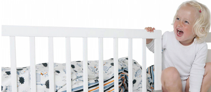 Cama Infantil en Forma de Tipi NAKANA con barandilla de Seguridad - Madera  Maciza - Blanco - 90 x 190 cm : : Bebé