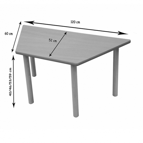 segurbaby.com, mobeduc mesa infantil trapecio madera