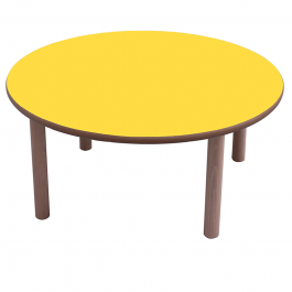 Mesa escolar redonda madera 120 cm Mobeduc