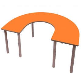 Mesa escolar Mobeduc semicircular "U" 150x120 