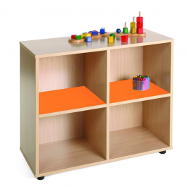 Mueble escolar bajo 4 casillas Mobeduc