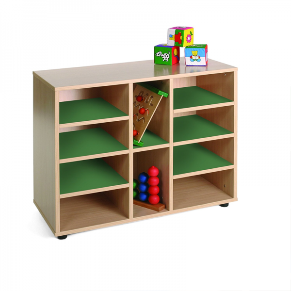 Mueble alto montessori 2 casillas y estante