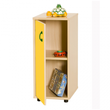 Mueble infantil bajo/armario con 2 estantes madera