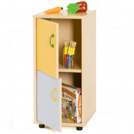 Mueble infantil bajo/armario con 2 puertas madera Mobeduc