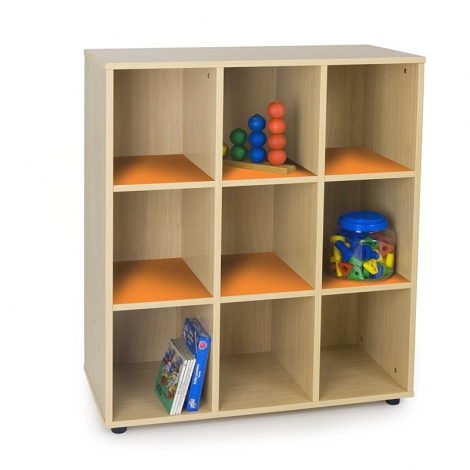 segurbaby.com, Mueble intermedio 9 casillas 600807 Mobeduc naranja