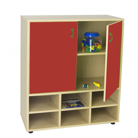 segurbaby-Mueble intermedio casillero y armario 600810 rojo