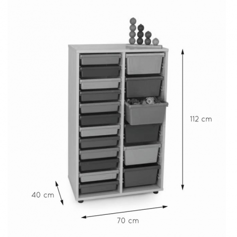 segurbaby.com, Mueble intermedio cubetero 2 columnas 700