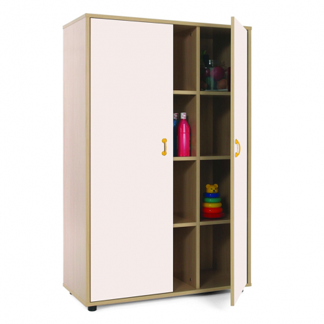 segurbaby.com, Mueble madera Mobeduc medio armario 12 casillas blanco