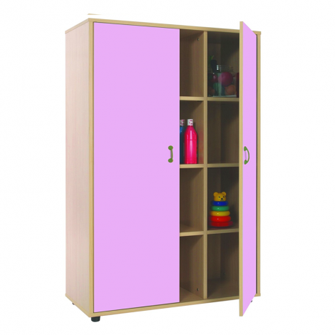 segurbaby.com, Mueble madera Mobeduc medio armario 12 casillas rosa