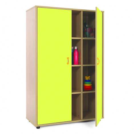 segurbaby.com, Mueble madera Mobeduc medio armario 12 casillas verde manzana