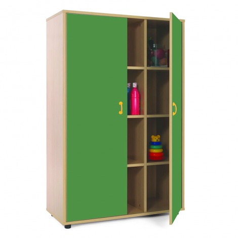 segurbaby.com, Mueble madera Mobeduc medio armario 12 casillas verde