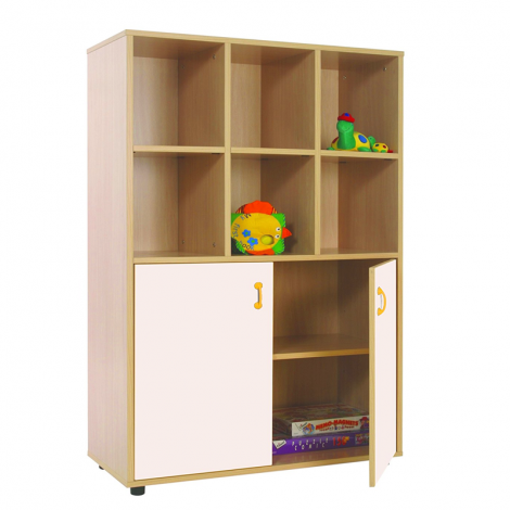 segurbaby.com, Mueble madera Mobeduc medio armario 6 casillas blanco