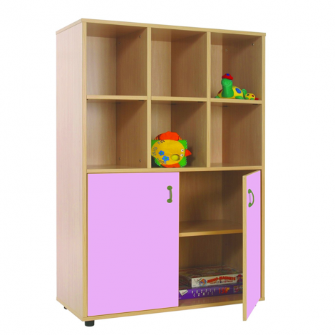 segurbaby.com, Mueble madera Mobeduc medio armario 6 casillas rosa