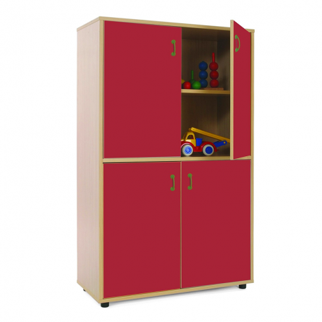 segurbaby.com, Mueble medio armario 4 puertas 600309 rojo