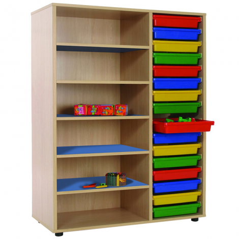 segurbaby.com, Mueble medio estantería cubetero azul