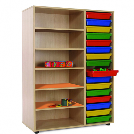 segurbaby.com, Mueble medio estantería cubetero naranja