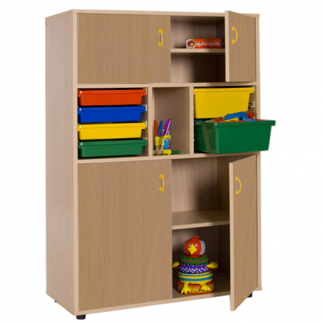 segurbaby.com, Mueble medio armario 4 puertas cubetero madera