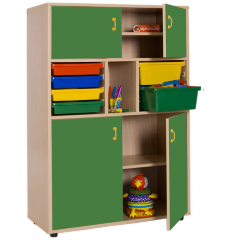 segurbaby.com, Mueble medio armario 4 puertas cubetero verde