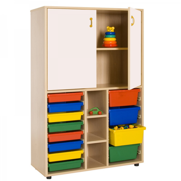 600304 - Mueble medio estantería y armario, Mobiliario Escolar