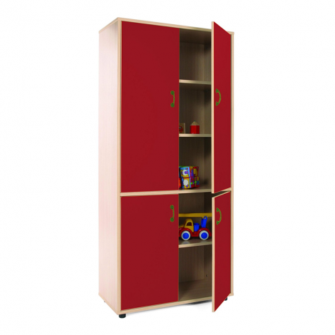 segurbaby.com, 600403 Mueble madera Mobeduc alto armario rojo