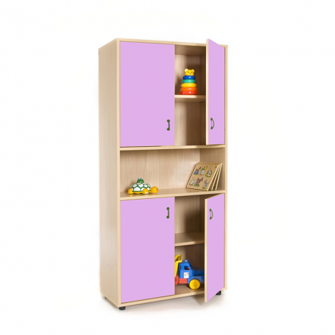 segurbaby.com, 600407 Armario 4 puertas y hueco Mobeduc rosa