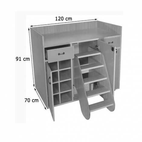 segurbaby.com, mueble cambiador con escalera mobeduc