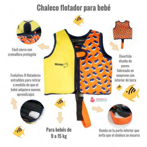 segurbaby.com, chaleco flotador bebé