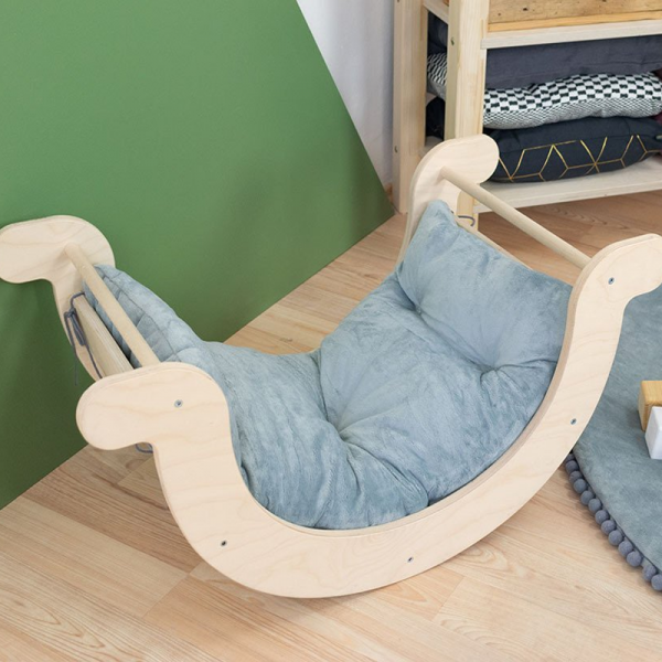 Regalo único para bebés: balancín Montessori con cojín, arco de