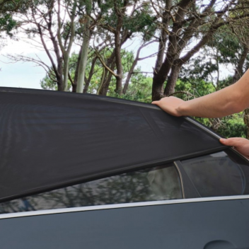 Cortinillas de coche ajustables tipo malla (2 uds)